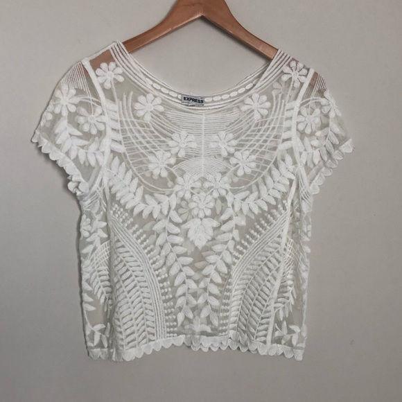 Express Tops - Express White Top Size Small
